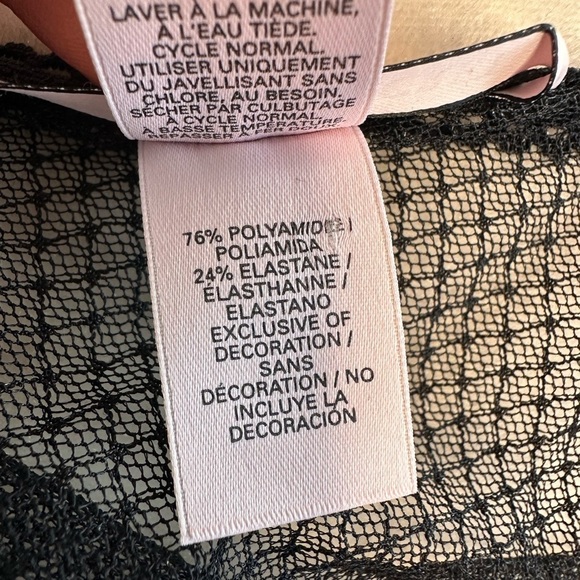 Victoria’s Secret Black Lace Mesh Chemise - Picture 7 of 7